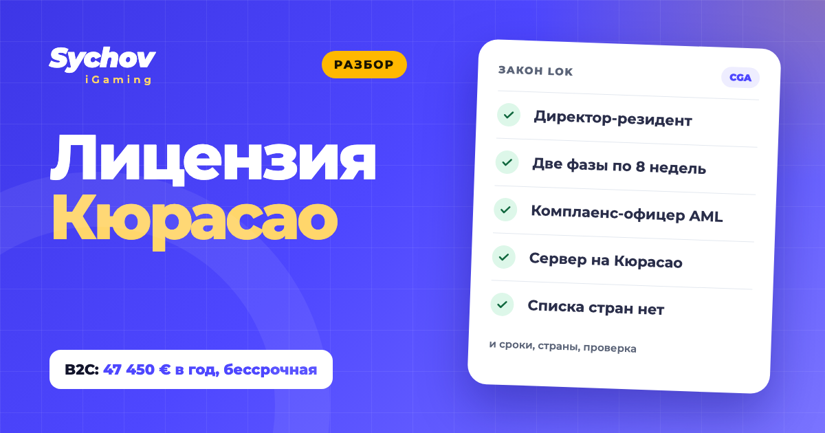 Лицензия Кюрасао в 2026: стоимость, требования и проверка