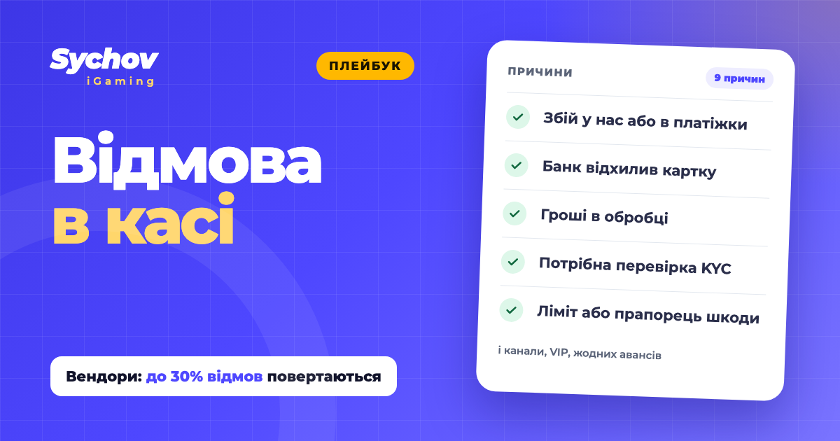 Відмова в касі це депозит, який ви віддаєте конкуренту
