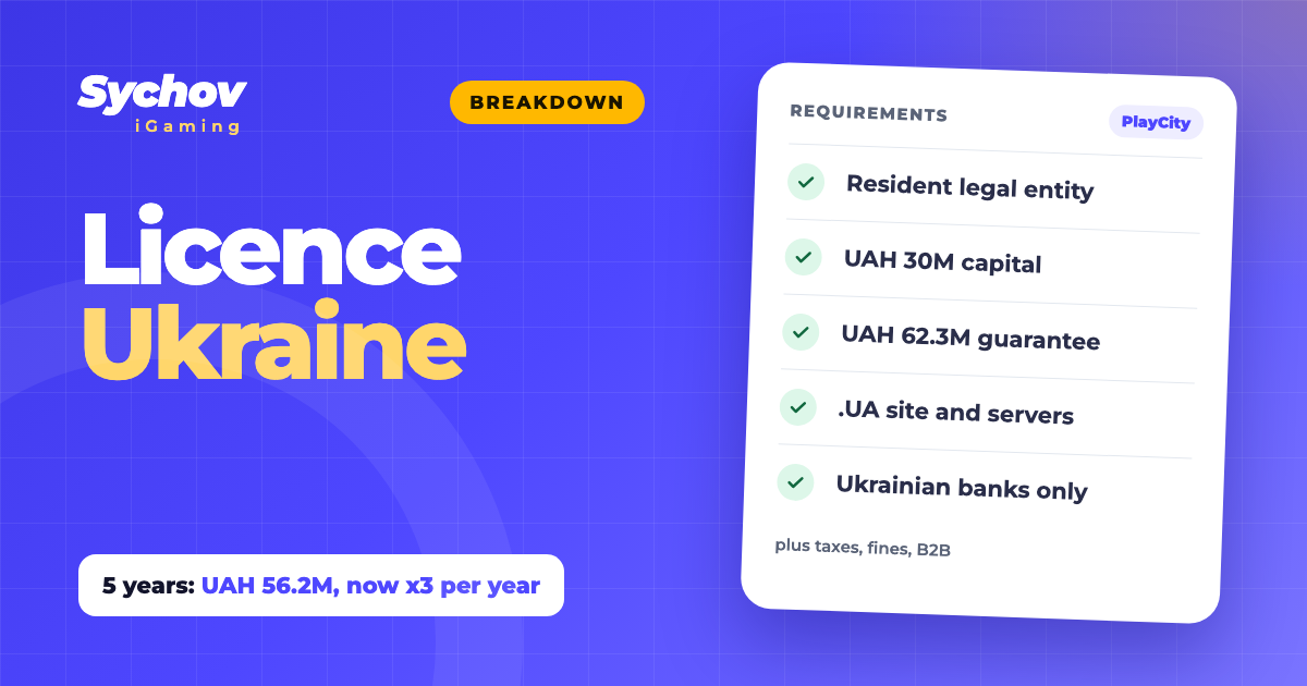 Gambling licence in Ukraine: cost, requirements and process in 2026
